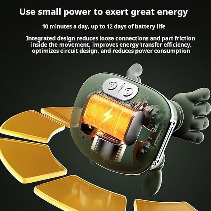 Bionic Heated Massager, Wireless Portable Shiatsu Neck and Back Massager, Electric Deep Tissue 4D Kneading Massage, Simulated Human Hand Design for Pain Relief and Muscle Relax