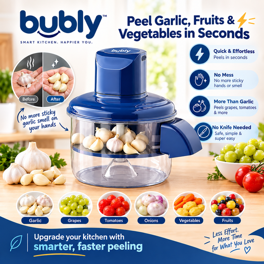 bubly™ Electric Automatic Garlic, Fruits & Vegetable Peeler Machine