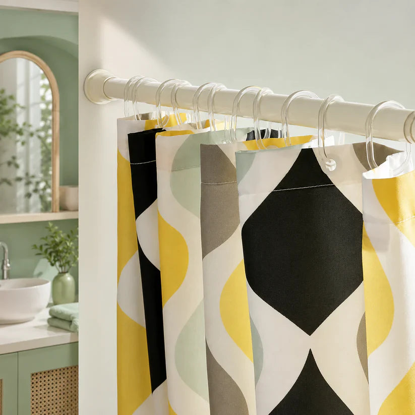 No-Drill Adjustable Curtain Rod (Extends up to 9 Ft)