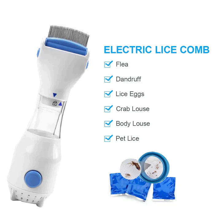bubly™ Electrical Head Lice Comb & Eggs Removed From The Hair